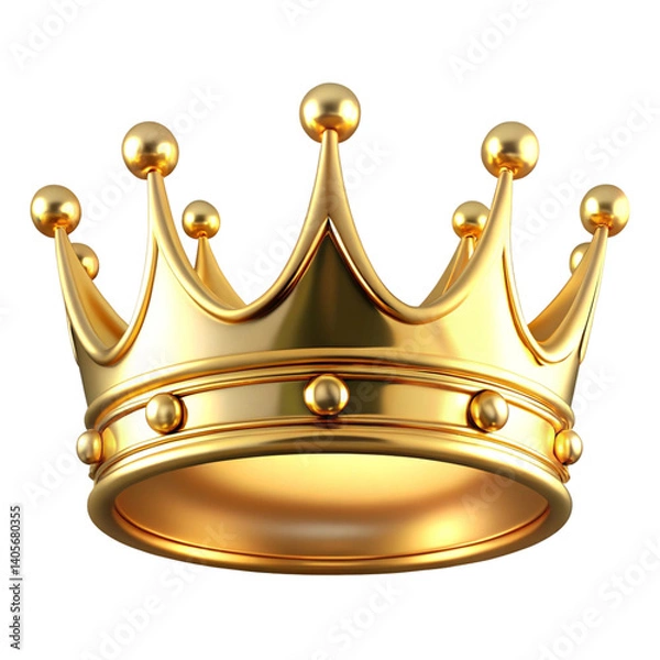 Obraz gold crown isolated on white