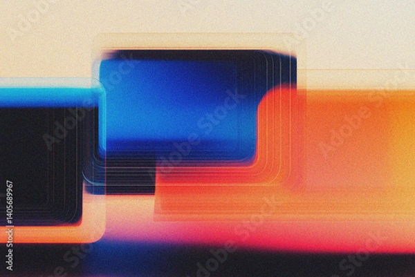 Obraz abstract background with colored glass cubes in the form of a cube