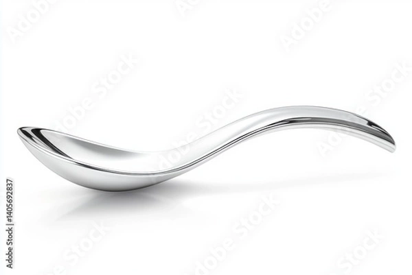 Obraz Elegant, modern spoon with a flowing, curved design
