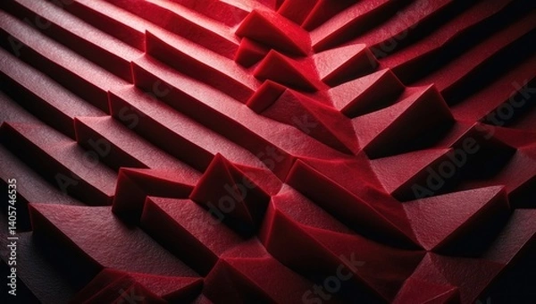 Fototapeta Red abstract backdrop featuring a square design