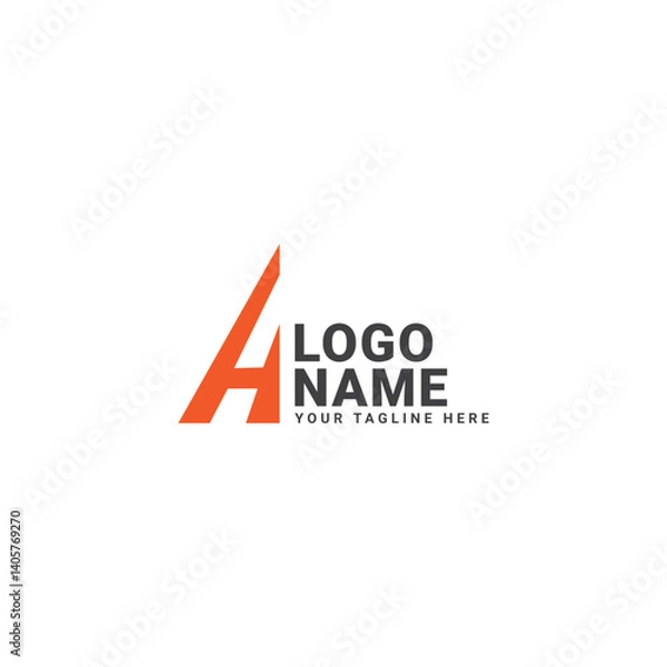Fototapeta Letter A Technology vector monogram logo design template. Letter A Molecule Vector Logo