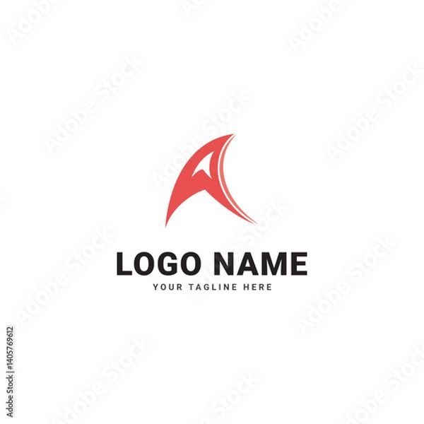Fototapeta Letter A Technology vector monogram logo design template. Letter A Molecule Vector Logo