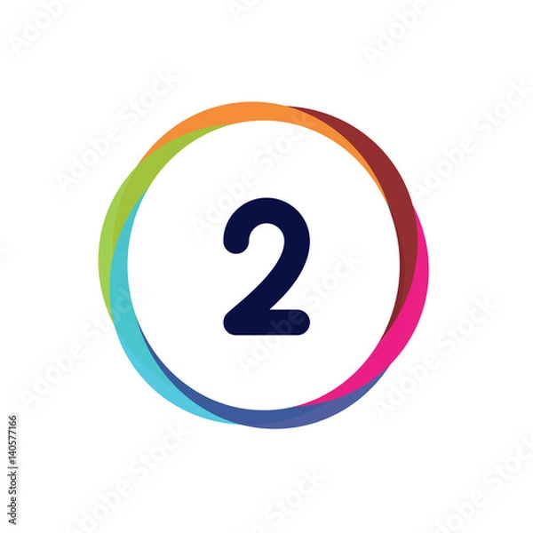 Fototapeta Abstract Multicolor App Button