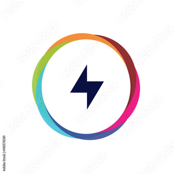 Fototapeta Abstract Multicolor App Button