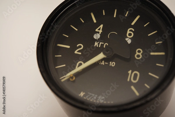 Obraz A pressure measuring device. Pressure gauge.