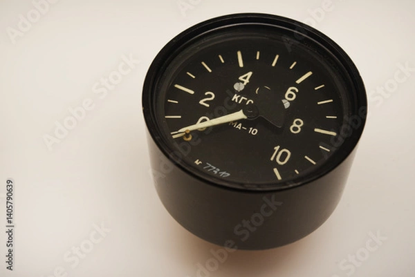 Obraz A pressure measuring device. Pressure gauge.