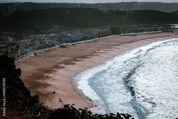 Obraz beach of nazare portugal