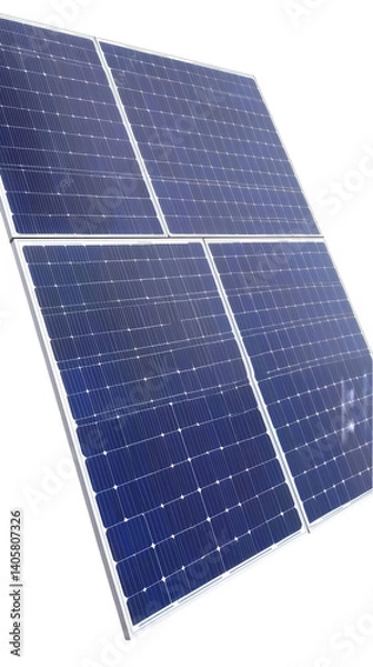Fototapeta Solar Panel Illustration On Transparent Background Displaying Renewable Energy Technology