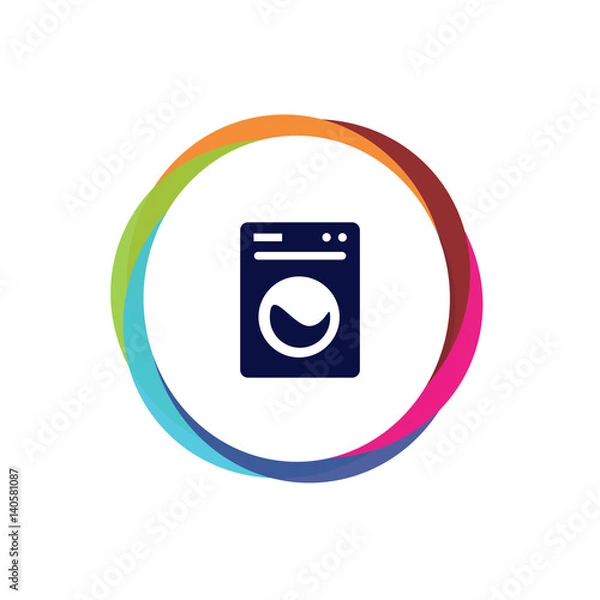 Fototapeta Abstract Multicolor App Button