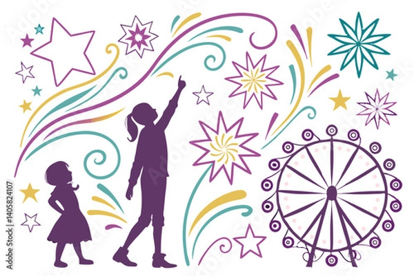 Fototapeta Burst lines, and sparkle star icon vector illustration. Perfect for design