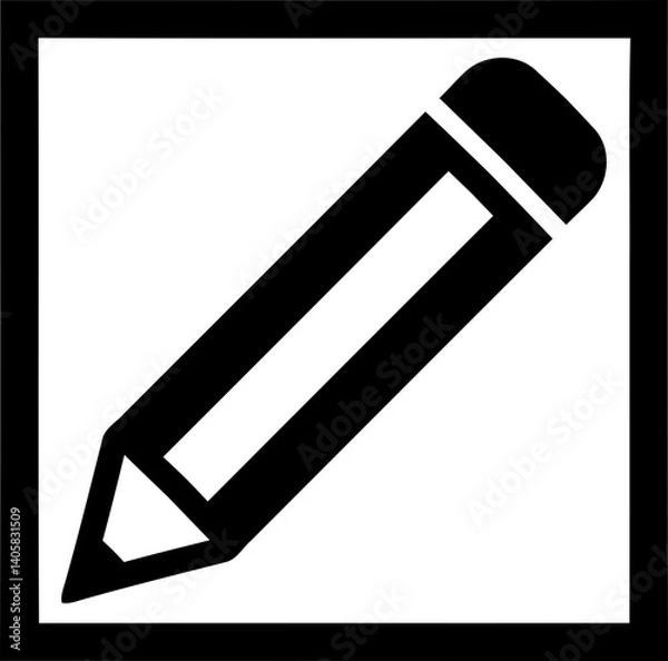 Fototapeta Pencil in Square Icon | Edit Vector Symbol
Black Pencil in Square Border | Write Icon Graphic
Square Border Pencil | Vector Edit Element