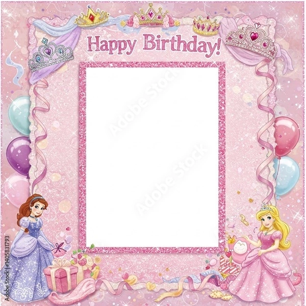 Obraz Princess birthday card 
