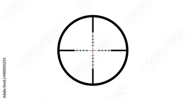 Obraz Simple rifle scope reticle image