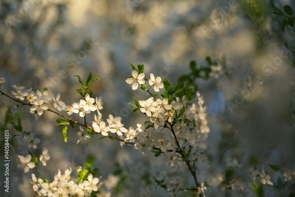 Obraz withe flowering bush in spring