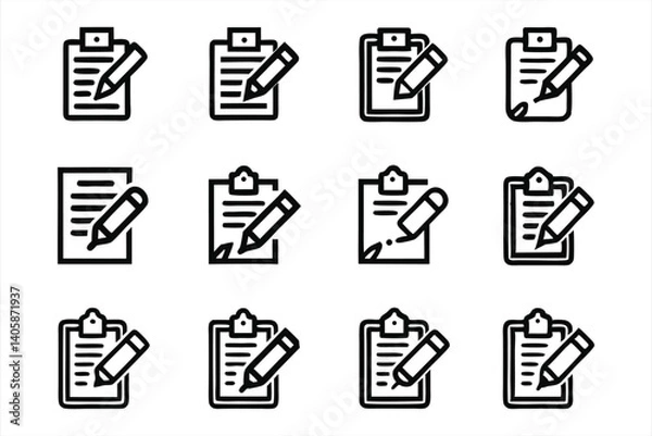 Fototapeta Paste icon set