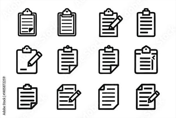 Fototapeta Paste icon set