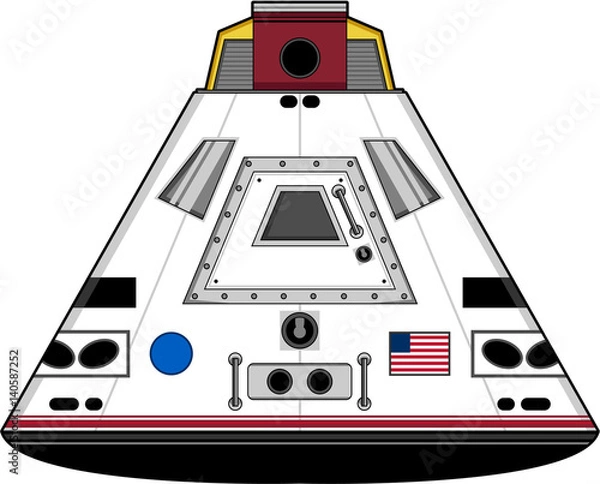 Obraz Cartoon Space Capsule 