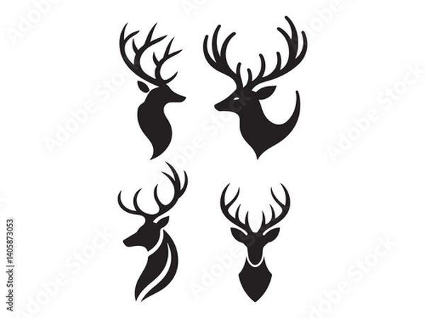 Obraz deer head silhouette