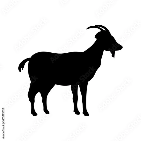 Obraz Goat Silhouette Vector Illustration