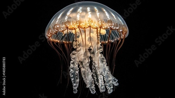 Fototapeta Mesmerizing Chrysaora Fuscescens: A Stunning Jellyfish