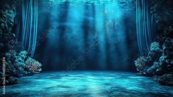 Fototapeta Enchanted Underwater Stage: A Mystical Ocean Scene