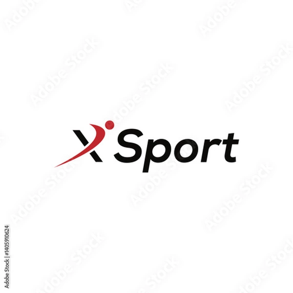 Fototapeta X sport logo design vector template