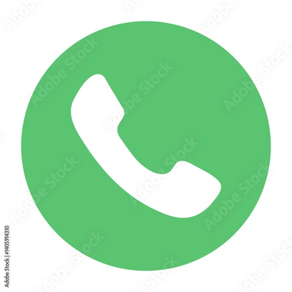 Obraz phone icon on round button