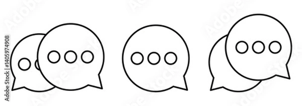 Fototapeta chat icon. Speech bubble collection. Comments Icon Set. Talk bubble speech icon. Blank empty bubbles.
