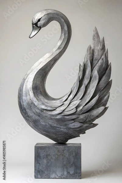 Obraz Serenity in Motion: An Artistic Ode to the Elegance of the Swan