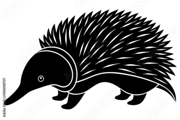 Obraz line drawing of an echidna