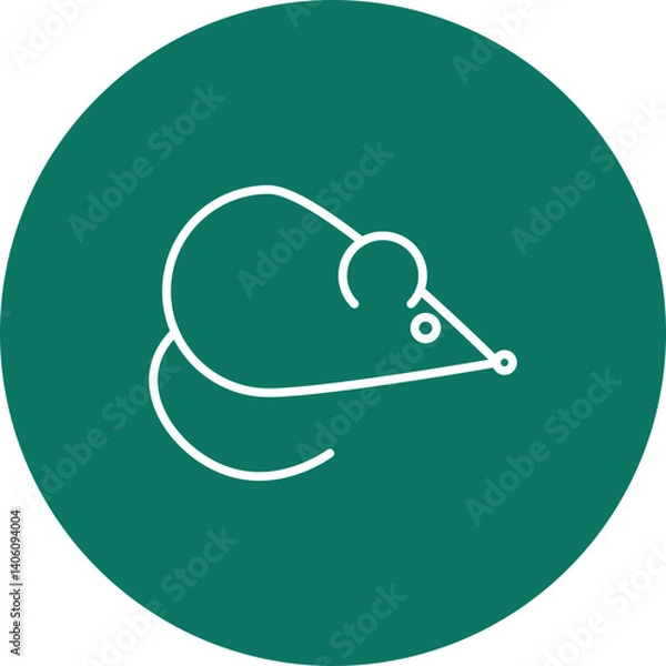 Obraz Rat  Vector Line Circle Icon Design