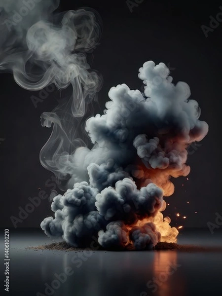 Obraz Product backdrop, cinematic smoke realistic design