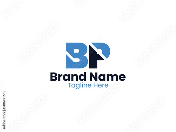 Fototapeta Creative modern initial letter BP logo vector