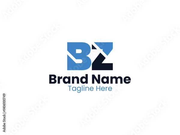 Fototapeta Creative modern initial letter BZ logo vector