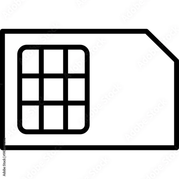 Fototapeta Sim Card Icon
