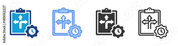 Fototapeta Flexibility Program icon set multiple style collection