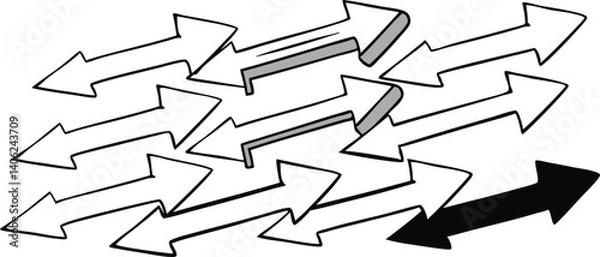 Fototapeta seamless pattern with arrows