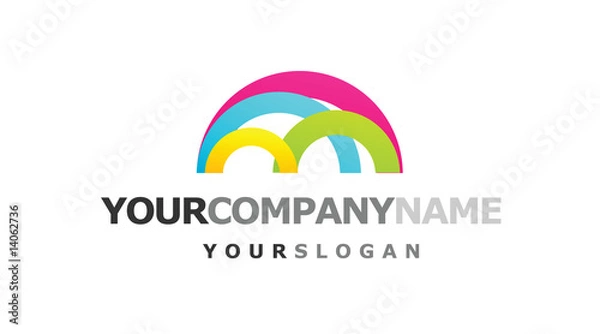 Obraz Colorful rainbow vector logo