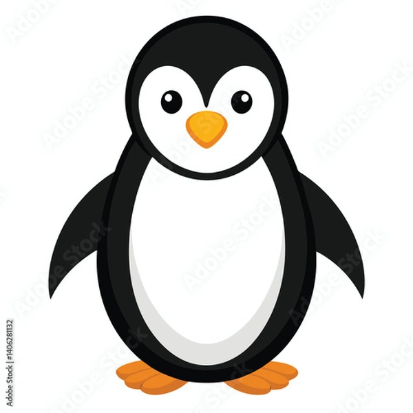 Fototapeta Penguin isolated on white background