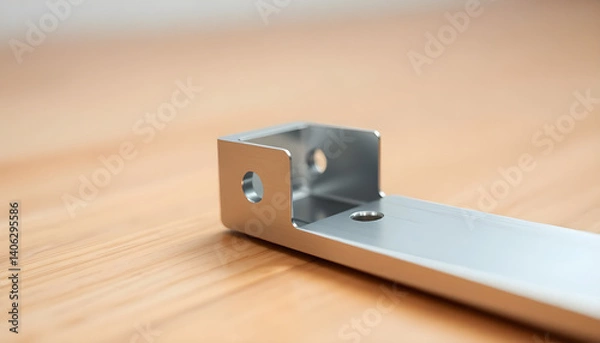 Fototapeta metal object sitting on top of a wooden table