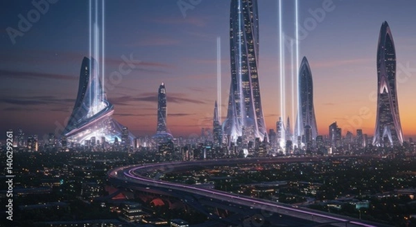 Fototapeta 架空の未来年（ai画像）