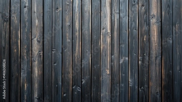 Obraz Dark Wood Plank Wall Background, Natural Texture, Ideal for Design Inspiration