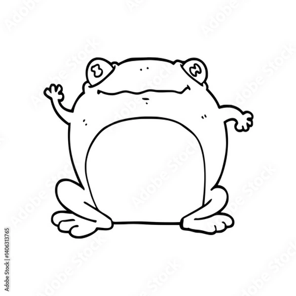 Fototapeta frog on a white background