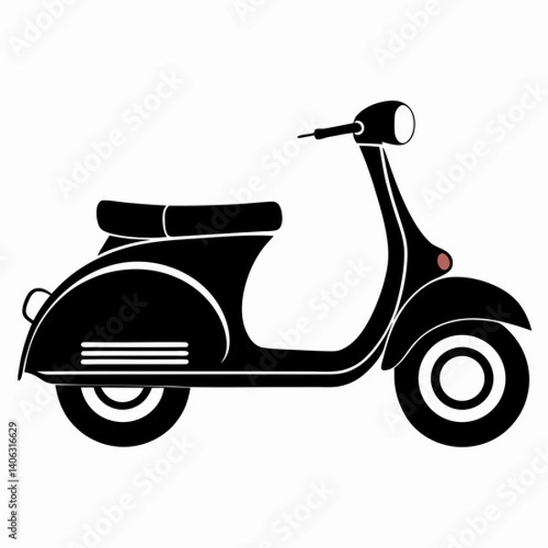 Obraz retro vintage scooter