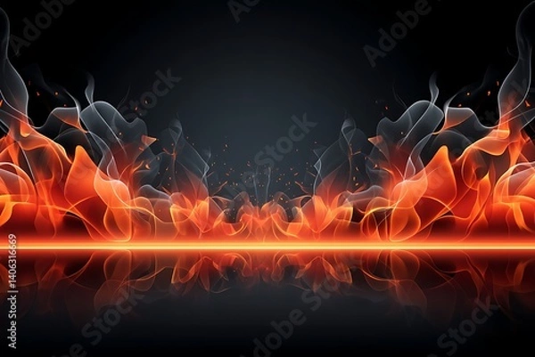 Obraz Fiery Flames Abstract Design