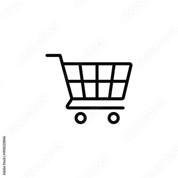 Obraz Shopping cart icon vector
