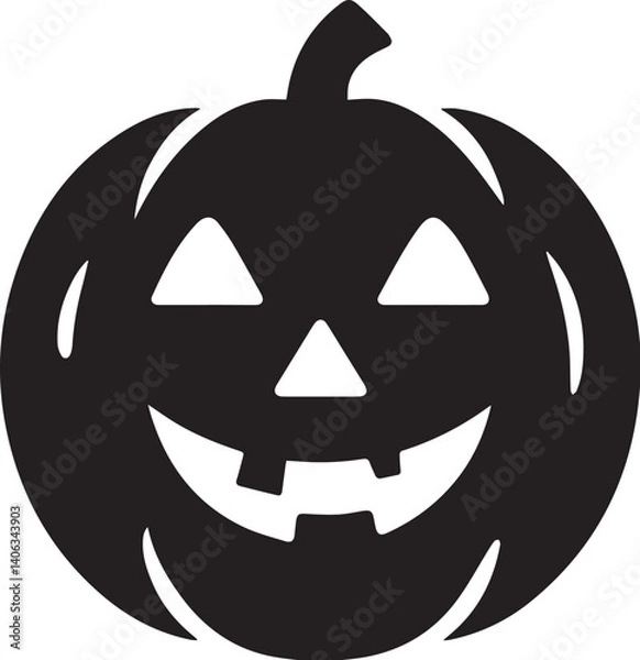 Obraz Jack-O-Lantern Halloween silhouette vector