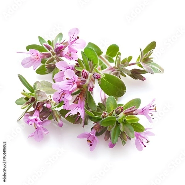 Obraz Thyme Flower isolated on white background.