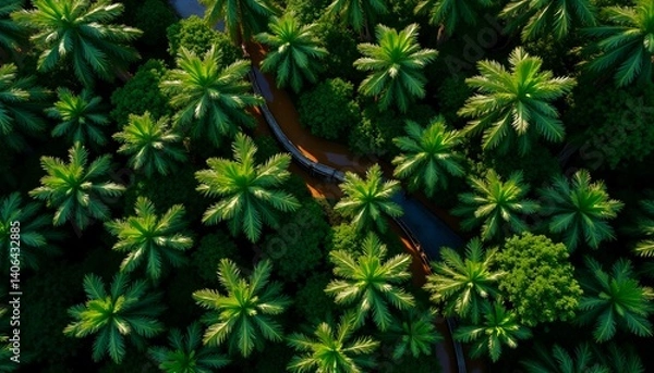 Fototapeta Bird’s Eye View of Jungle Canopy