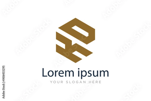 Fototapeta Initial KO Logo Polygon Shape Letter logo Design white background